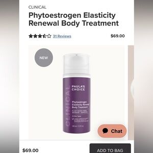 NIB Paula’s choice phytoestrogen elasticity renewal body treatment